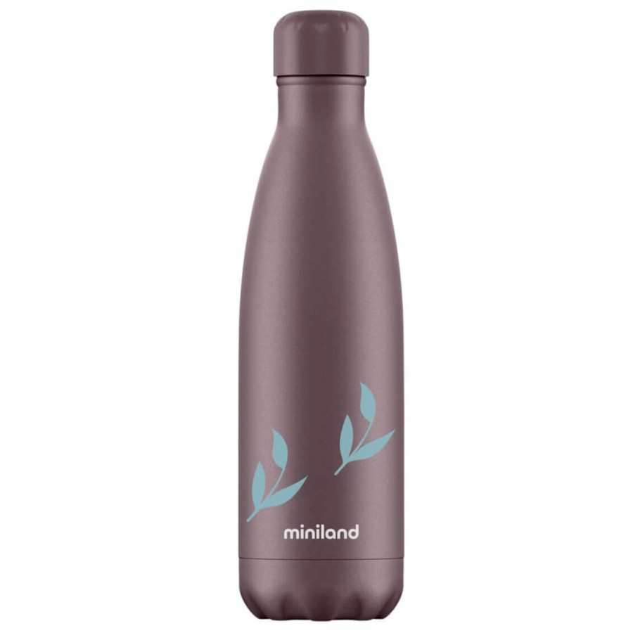 Termos butelka Terra 500ml - śliwkowy i kwiaty / Miniland