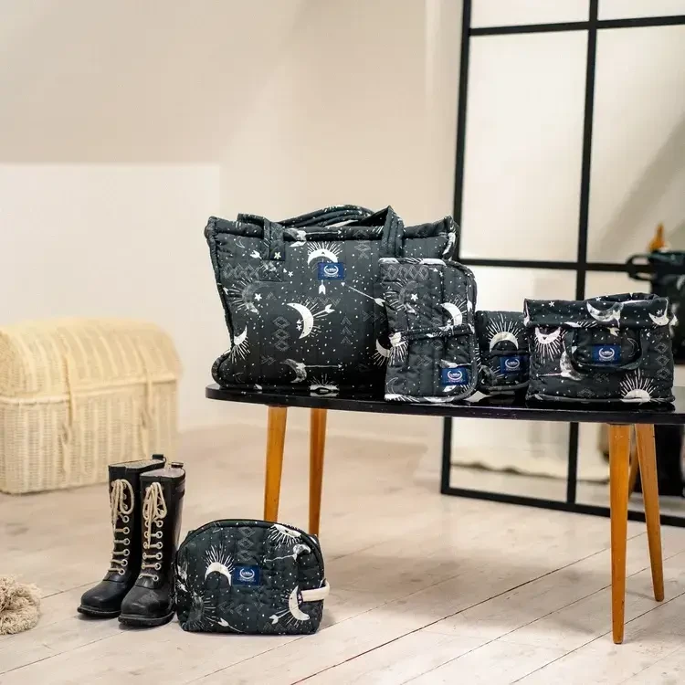 Pikowany organizer na pieluchy - DARK LUNA, RAFAELLO / La Millou