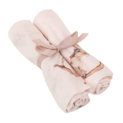 Zestaw pieluszek bambusowych o splocie muślinowym Rocking Horses 50x50 2 szt. / Samiboo / Samiboo