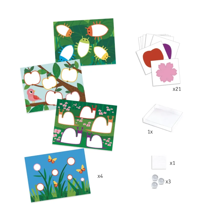 Zestaw artystyczny malowanie kulkami NATURA / Djeco DJ09685