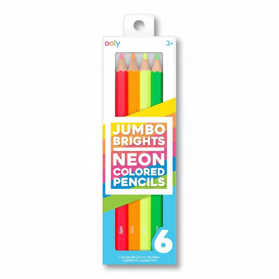 Kredki Ołówkowe Neonowe Grube - Jumbo Brights / Ooly