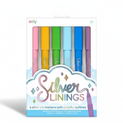Flamastry Metaliczne z konturem, Silver Linings / Ooly 130-082