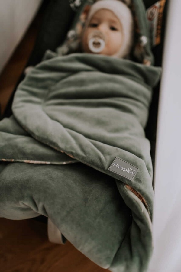 Otulacz, kocyk do fotelika samochodowego - bohemian green / Sleepee