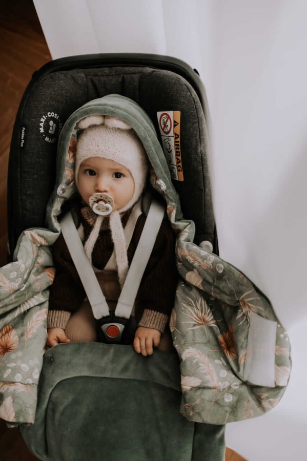 Otulacz, kocyk do fotelika samochodowego - bohemian green / Sleepee