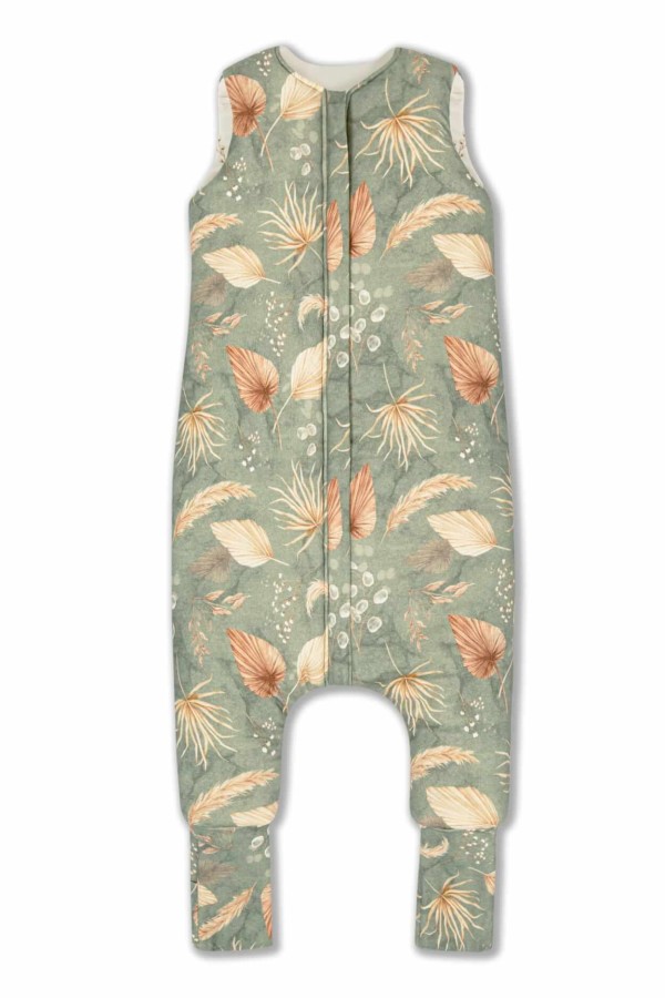 Dwustronny śpiworek z nóżkami Bohemian Green - Bohemian Botanic / Sleepee