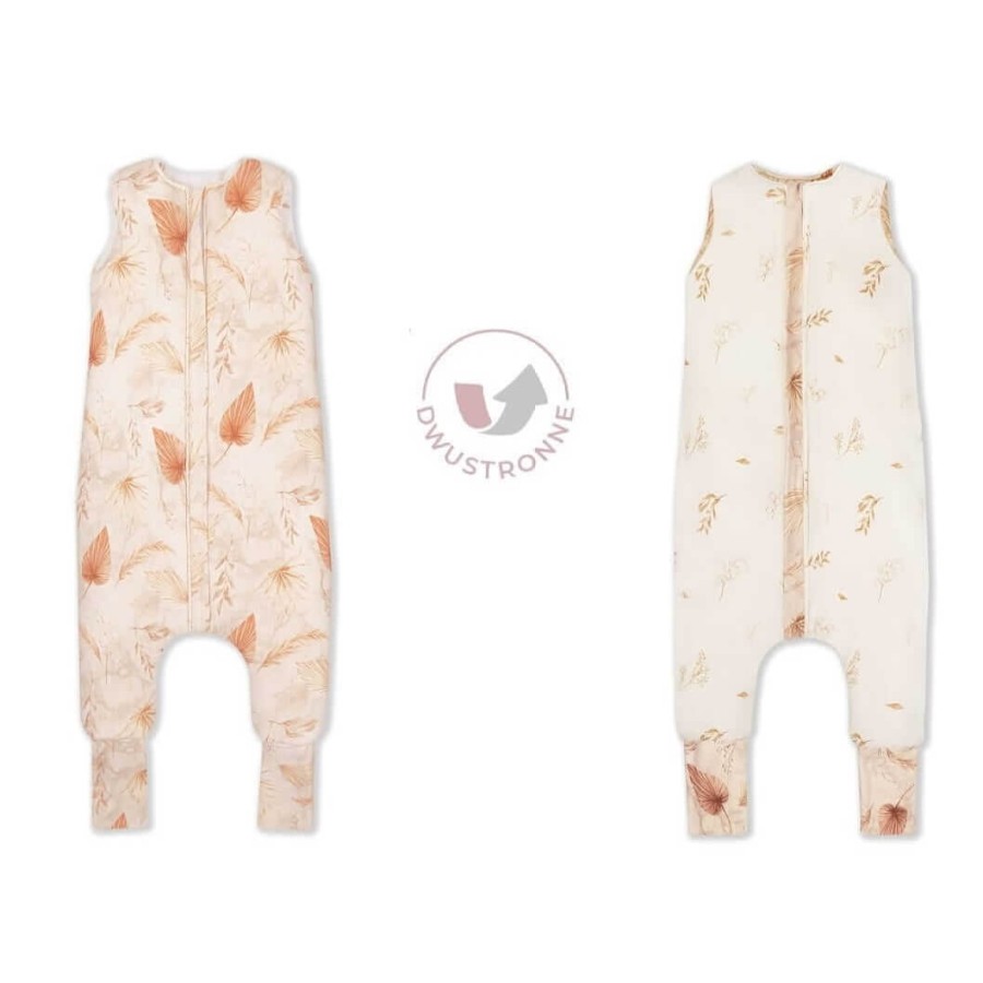 Dwustronny śpiworek z nóżkami Bohemian Sand - Bohemian Botanic / Sleepee