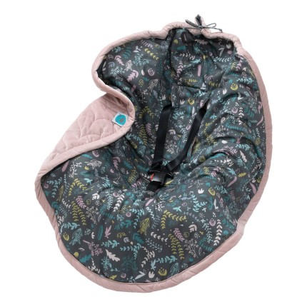 Otulacz do fotelika Botanic pudrowy róż 0-8m / Pink no More