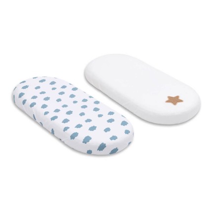 Prześcieradła do gondoli 2pak WHITE & CLOUDS / Pink no More