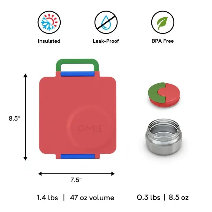 OMIEBOX lunch box z termosem, Scooter Red / OMIE