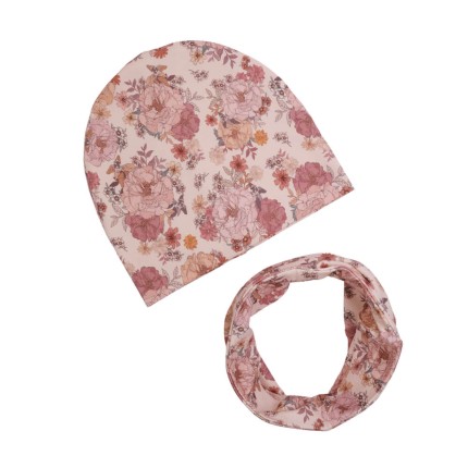 Czapka z kominem wiosenno-jesienna HERBAL GARDEN / UL&KA