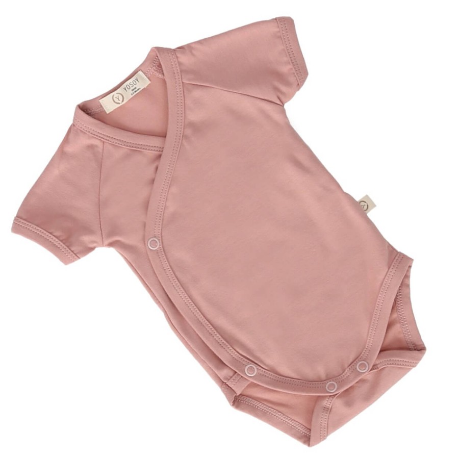 Body bambusowe eco premium krótki rękaw - DUSTY PINK / YOSOY
