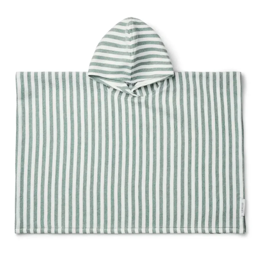 Ponczo Paco Y/D stripes - Peppermint-White / Liewood
