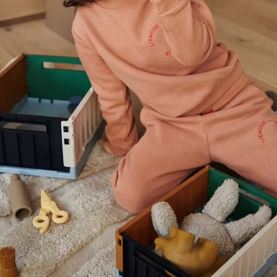 Duża skrzynka Weston L - Sea blue multi mix / Liewood