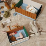 Duża skrzynka Weston L - Sea blue multi mix / Liewood