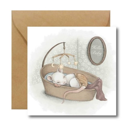 Kartka okolicznościowa na narodziny / Hi Little