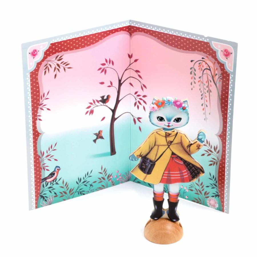 Mała przebieralnia z naklejkami KOTKI / Djeco DJ09859