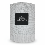 Duży koc bambusowy 120x100 cm - szary / Lullalove