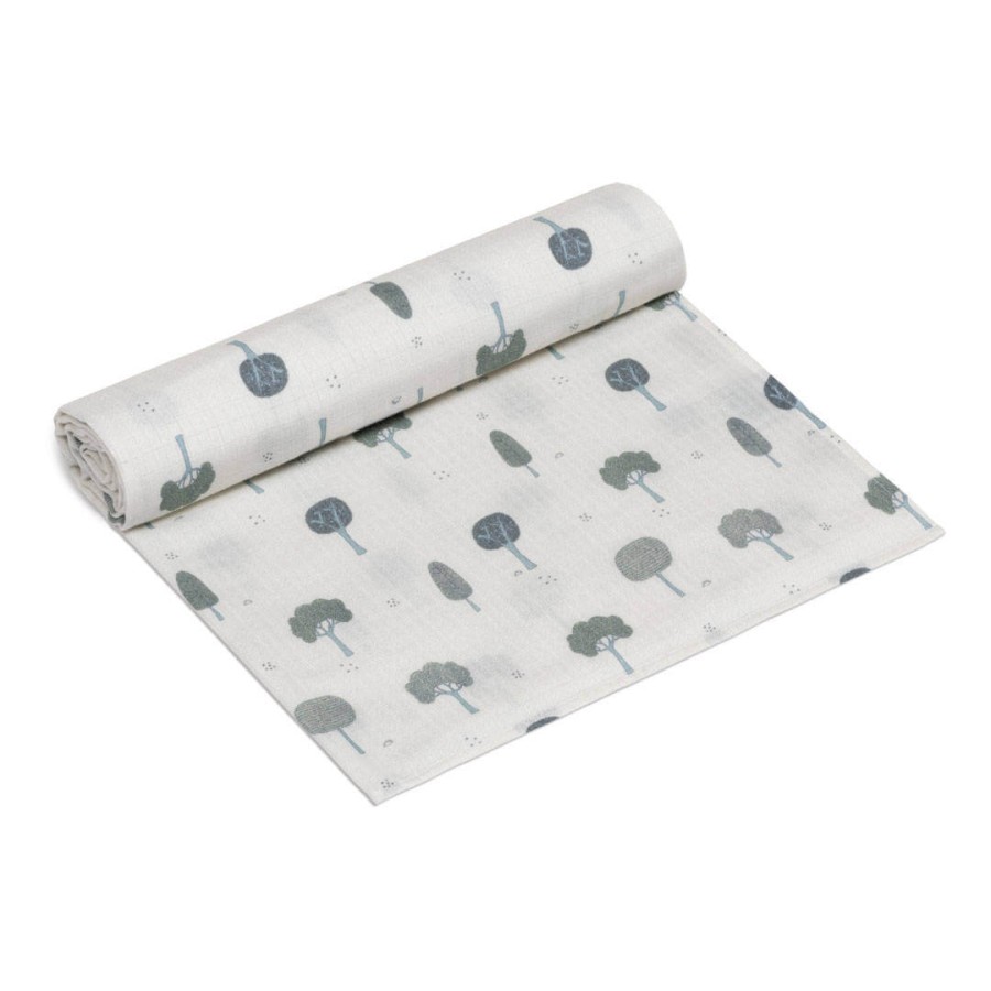 Otulacz muślinowy TREES 120x120 / Pink no More