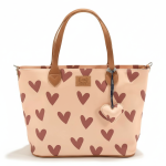 Torba dla mamy M - FEERIA PREMIUM - HEARTBEAT PINK / La Millou
