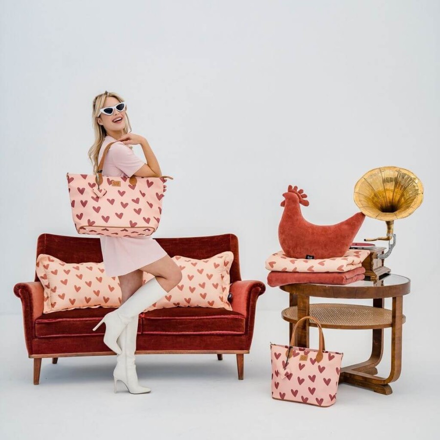 Torba dla mamy M - FEERIA PREMIUM - HEARTBEAT PINK / La Millou