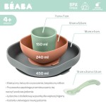 Komplet naczyń z silikonu z przyssawką Mineral / Beaba