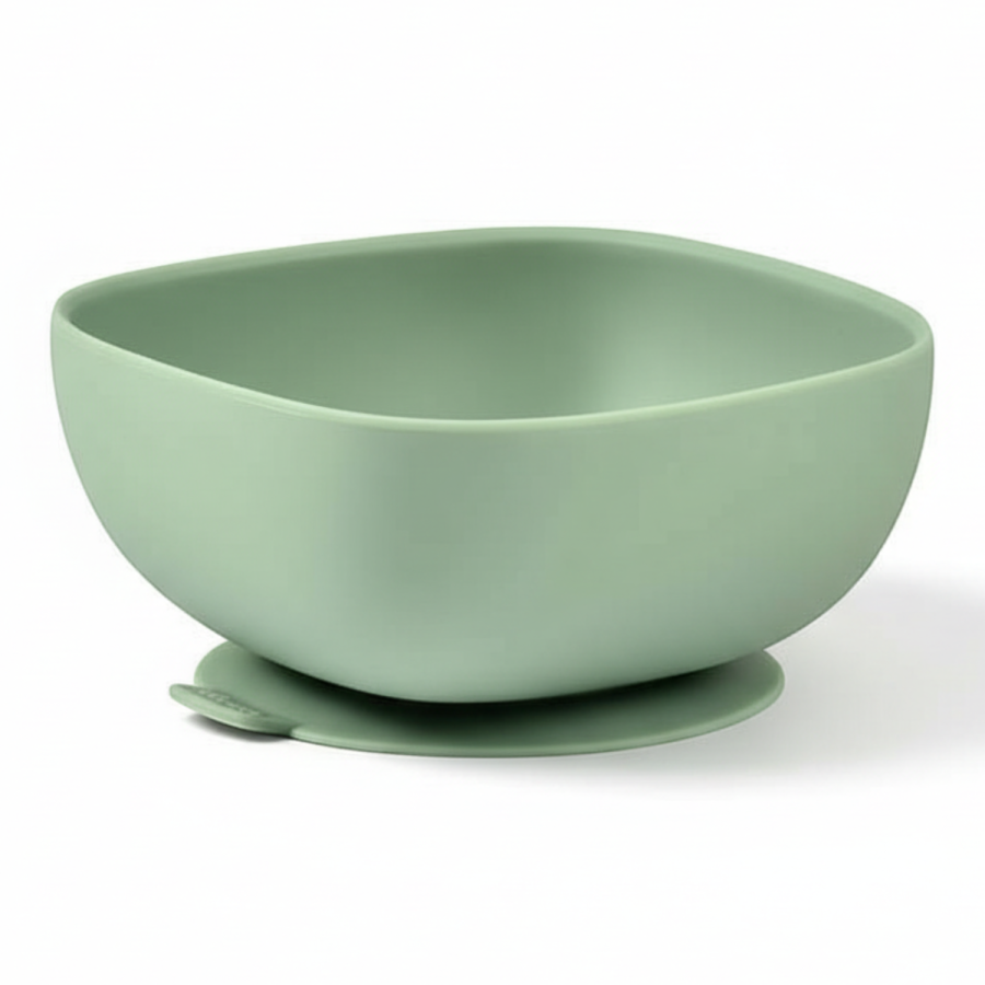 Silikonowa miseczka z przyssawką sage green / Beaba