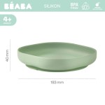 Silikonowy talerzyk z przyssawką sage green / Beaba