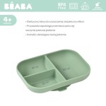 Silikonowy trójdzielny talerz z przyssawką Sage green / Beaba