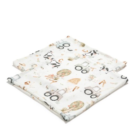 2-pak pieluszek 100% Bamboo Muślin -  ABC FARM / La Millou