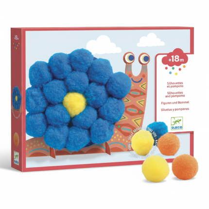 Obrazki z pomponów SŁODKIE ZWIERZĘTA / Djeco DJ09871