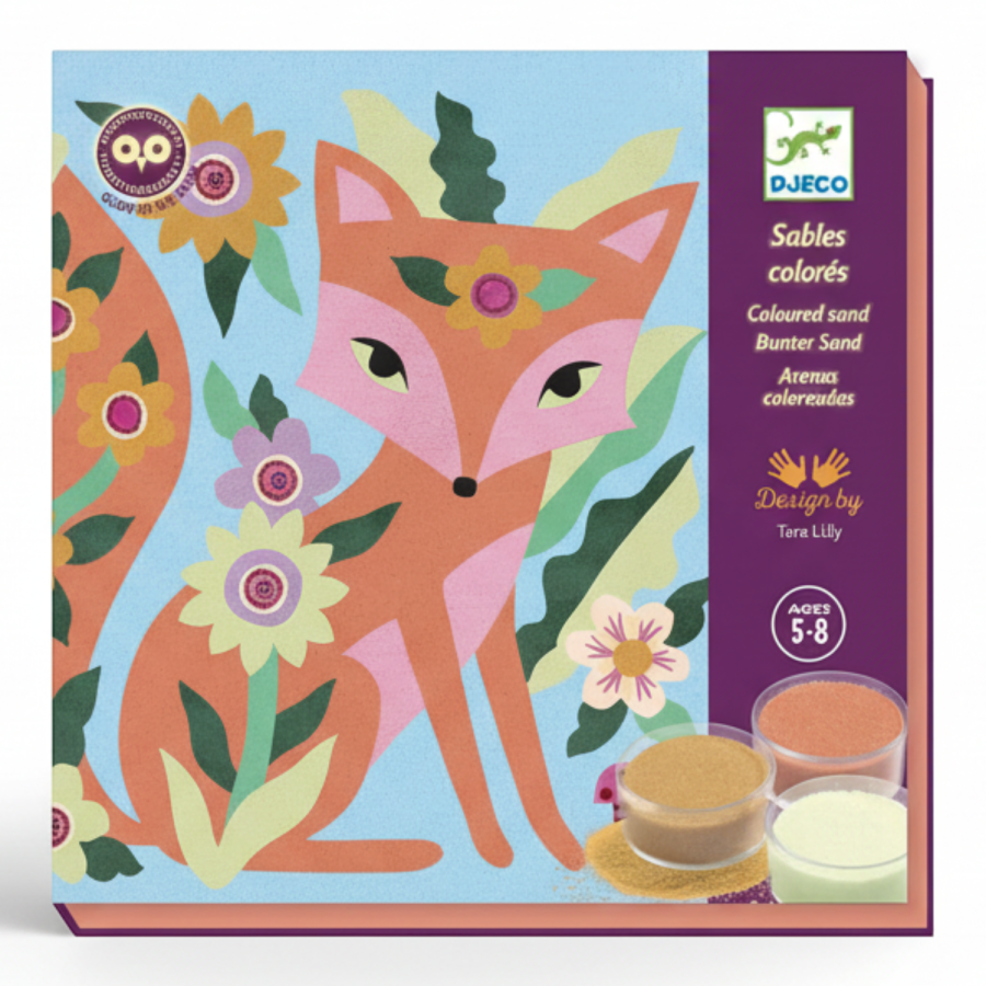 Zestaw artystyczny z piaskami - ŚWIATŁA OGRODU / Djeco DJ08680