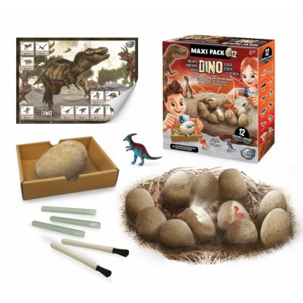 Mega paka jajek dinozaura - 12 sztuk / Buki 2138