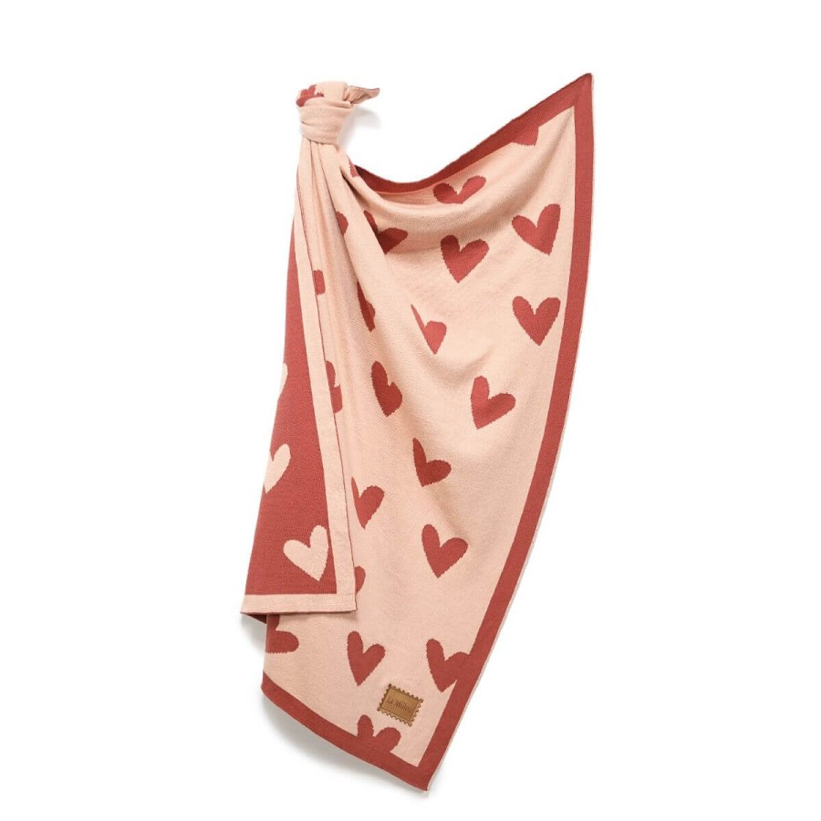Lekki Koc Bawełniany - HEARTBEAT PINK / La Millou