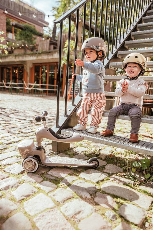 Highwaykick 1 Lifestyle 2w1 Jeździk i hulajnoga z zamykanym schowkiem 1-5 lat Brown Lines / Scootandride