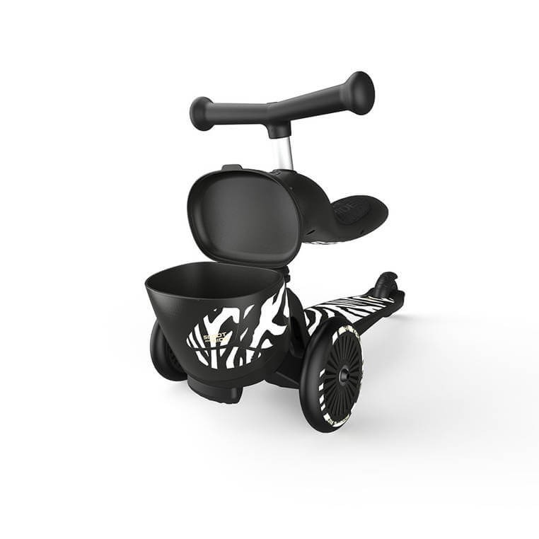 Highwaykick 1 Lifestyle 2w1 Jeździk i hulajnoga z zamykanym schowkiem 1-5 lat Zebra / Scootandride