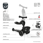 Highwaykick 1 Lifestyle 2w1 Jeździk i hulajnoga z zamykanym schowkiem 1-5 lat Zebra / Scootandride