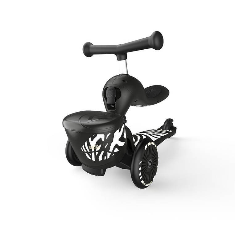 Highwaykick 1 Lifestyle 2w1 Jeździk i hulajnoga z zamykanym schowkiem 1-5 lat Zebra / Scootandride