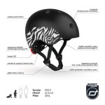 Kask XXS-S dla dzieci 1-5 lat Zebra / Scootandride