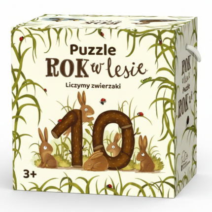 Puzzle Rok w lesie. Liczymy zwierzaki / Wydawnictwo Nasza Księgarnia