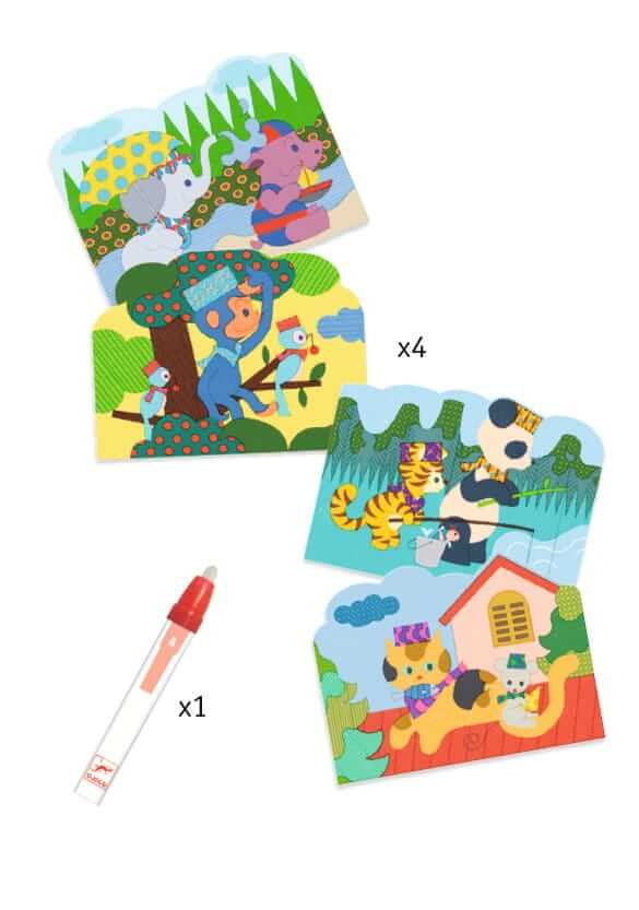 Wodne kolorowanki "Ukryte wyprawy" / Djeco DJ09065