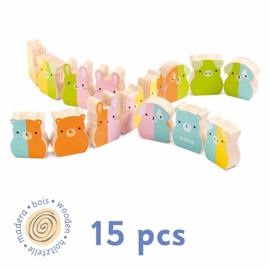 Drewniane Domino Tiny-up / Djeco DJ01675