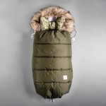 Śpiworek zimowy rozmiar 6-24m KHAKI z futrem / Beztroska