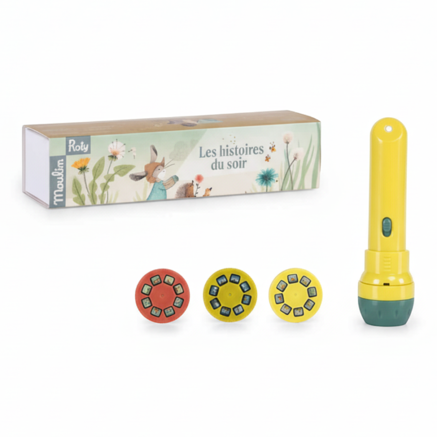 Latarka - projektor TRZY MAŁE KRÓLIKI / Moulin Roty