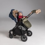 Śpiworek zimowy rozmiar 6-24m KHAKI z futrem / Beztroska