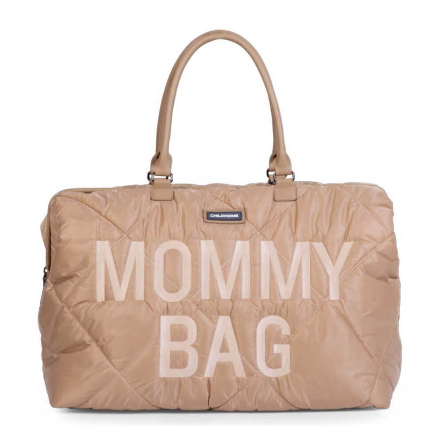 Torba Mommy Bag Pikowana Beżowa / Childhome CWMBBPBE