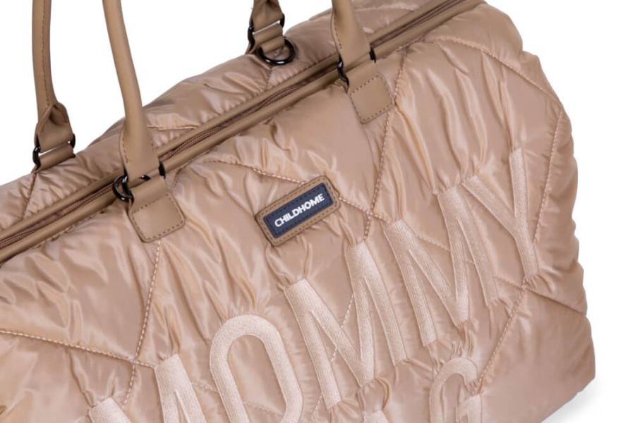 Torba Mommy Bag Pikowana Beżowa / Childhome CWMBBPBE