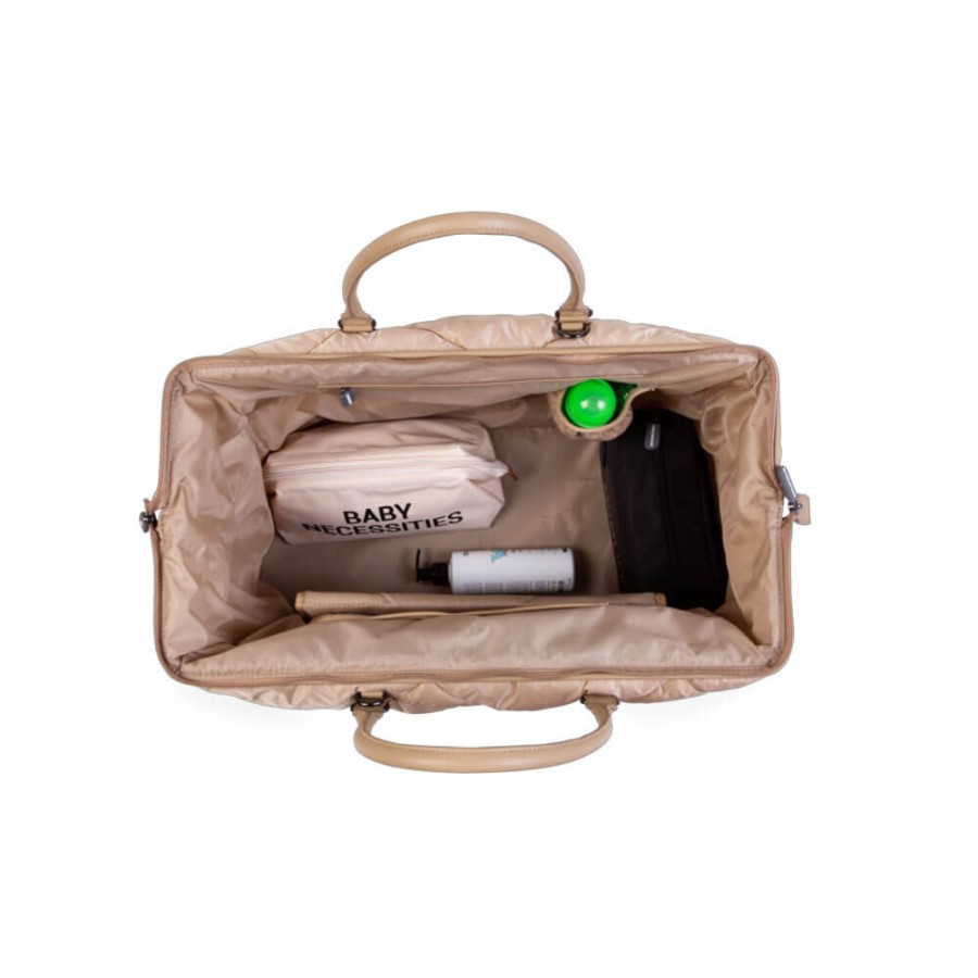 Torba Mommy Bag Pikowana Beżowa / Childhome CWMBBPBE
