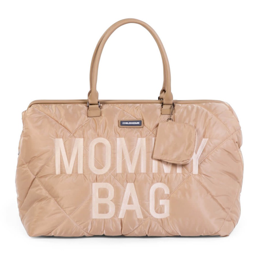 Torba Mommy Bag Pikowana Beżowa / Childhome CWMBBPBE