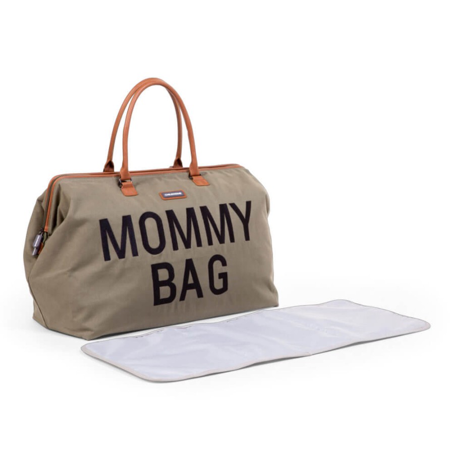 Torba Mommy bag Kanwas Khaki / Childhome CWMBBKA