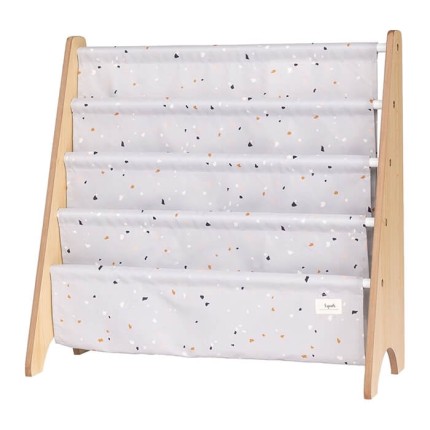 Stojak na Książki Recycled Terrazzo Light Gray / 3 Sprouts